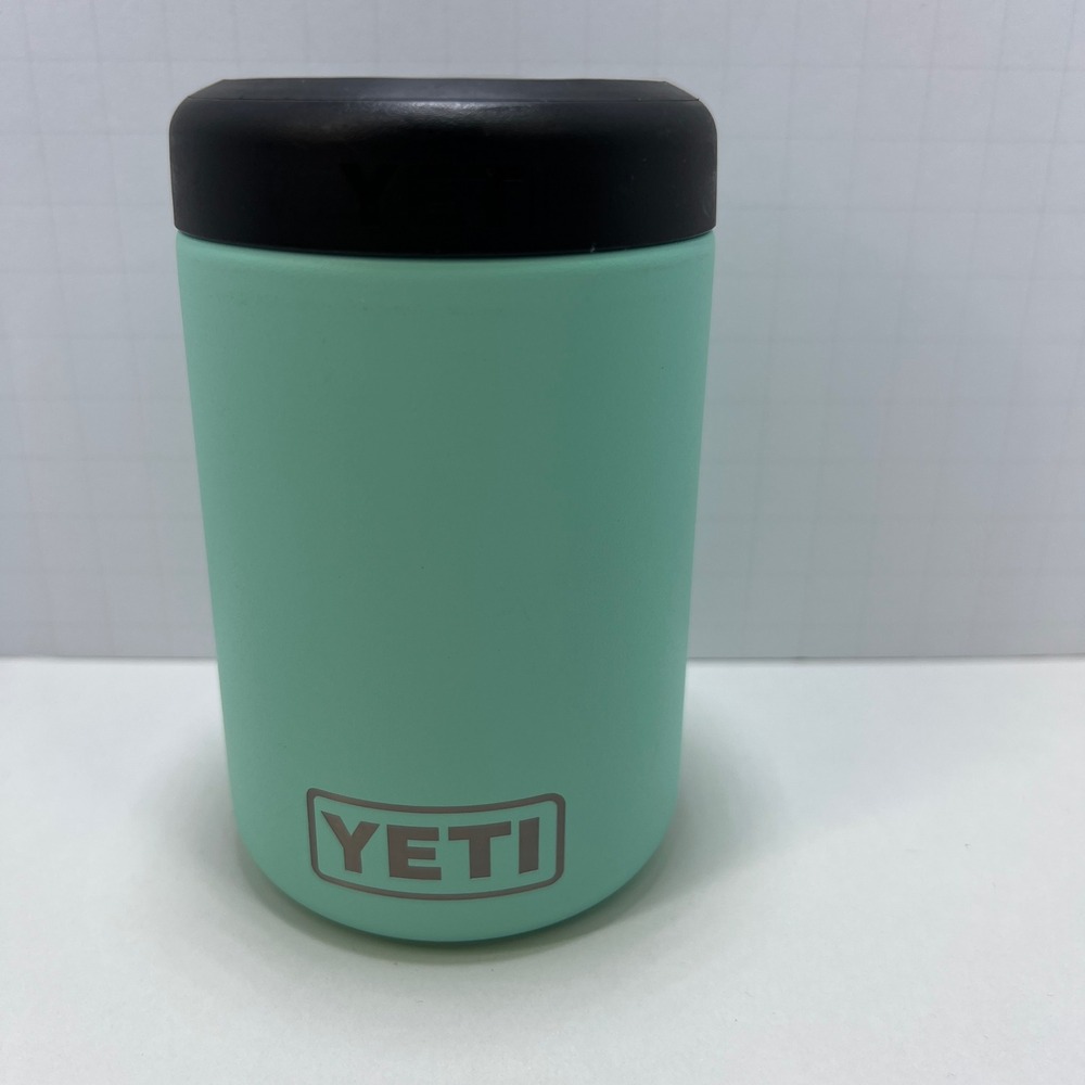 Yeti Rambler 12 oz Colster Can Insulator Seafoam Green Stainless Steel Cozy